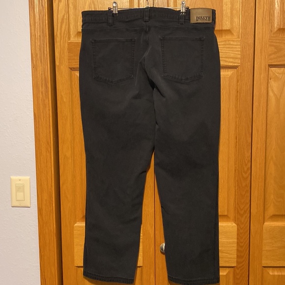 Duluth Trading Co Flex Firehose black jeans pants mens size 42x32 - Picture 4 of 8